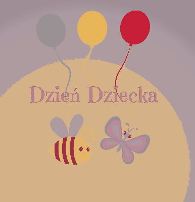 Pszczoła i motyl na dzień dziecka